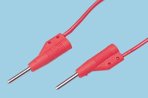 Hirschmann Test And Measurement 973596101 Test Lead, Red, 1M, 60V, 6A