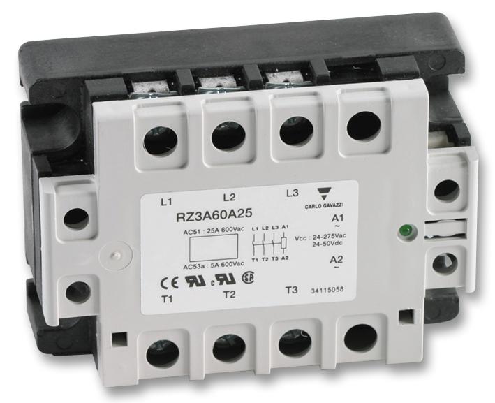 RZ3A60A55 Carlo Gavazzi Solid State Relay, 3PSTNO, 55 A