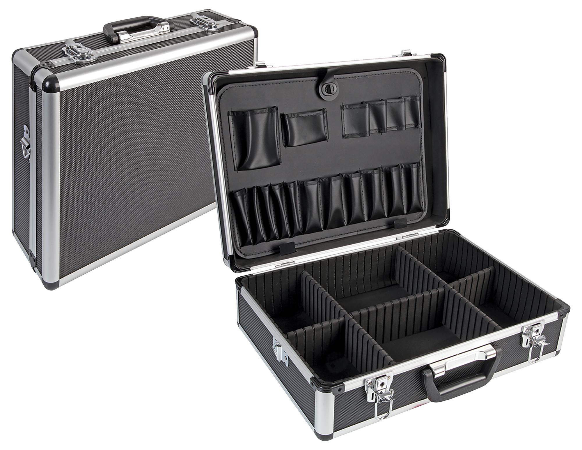 D01815 Duratool Tool Case, Black, Aluminium