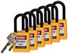 BRADY SFTY PADLOCK NYLON 38MM SHA YELLOW 6/PAC