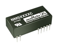 MURATA POWER SOLUTIONS NMS1205C Isolated Through Hole DC/DC Converter, 6kV Isolation, ITE, DIP, 1:1, 2 W, 2 Output, 5 V