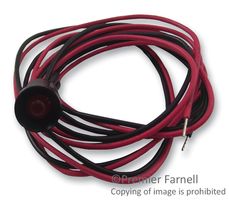 CML INNOVATIVE TECHNOLOGIES 1980100350900 LED Panel Mount Indicator, Snap-in, Red, 24 VDC, 8 mm, 10 mA, 45 mcd, Not Rated