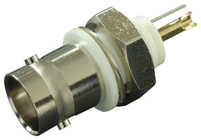 TE CONNECTIVITY - GREENPAR 1-1337452-0 RF / Coaxial Connector, BNC Coaxial, Straight Bulkhead Jack, Solder, 50 ohm, Brass