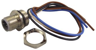 HIRSCHMANN ELST 412 PG9 SN Sensor Cable, M12 Plug, Free End, 4 Positions, 200 mm, 8 ", E Series PG9