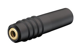 STAUBLI 22.2070-21 22.1008 Banana Test Connector, Socket, Cable Mount, 6 A, 60 V, Gold Plated Contacts, Black