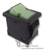 NKK SWITCHES CWSC21JFAFS Rocker Switch, On-None-Off, DPST, Illuminated, Panel Mount, Transparent, CWSC Series
