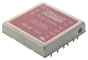 TRACO POWER TEN 40-1211 Isolated Through Hole DC/DC Converter, ITE, DIP, 2:1, 40 W, 1 Output, 5 V