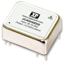 XP POWER JCA0224D03 Isolated Through Hole DC/DC Converter, 2:1 Input, ITE, DIP, 2:1, 2 W, 2 Output, 15 V