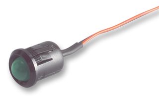 CML INNOVATIVE TECHNOLOGIES 1982000351500 LED Panel Mount Indicator, Snap-in, Green, 24 VDC, 14 mm, 10 mA, 23 mcd, IP40