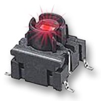 MEC 4FTH982 Tactile Switch, illumec 4F Series, Top Actuated, Through Hole, Round Button, 3 N, 50mA at 24VDC