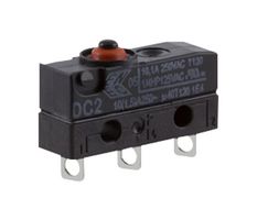 ZF DC2C-A1AA Microswitch, Snap Action, Plunger, SPDT, Quick Connect, Solder, 10.1 A