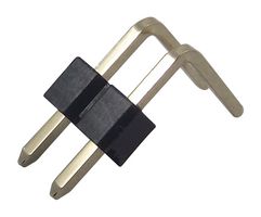 MULTICOMP PRO MC34745 Pin Header, Board-to-Board, 2.54 mm, 1 Rows, 2 Contacts, Through Hole Right Angle, MC34