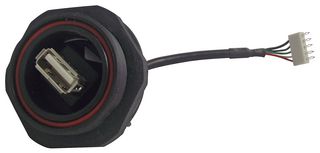 BULGIN LIMITED PX0849/A USB Cable, Type A Receptacle to Crimp Header, 0.45 ft, Black