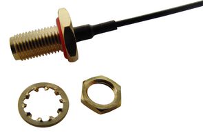MULTICOMP PRO R-132G7210150CD RF Coaxial Cable Assembly, 1.37mm, IP67 SMA B/H Jack U.F.L. Plug, 150mm