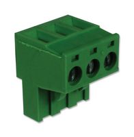 CAMDENBOSS CTB9208/3 Pluggable Terminal Block, 5.08 mm, 3 Ways, 30 AWG, 12 AWG, 2.5 mm², Screw