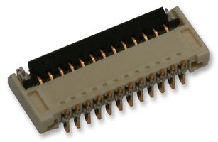 MOLEX 501912-2590 FFC / FPC Board Connector, Right Angle, 0.3 mm, 25 Contacts, Easy-On 501912 Series, Solder, Bottom