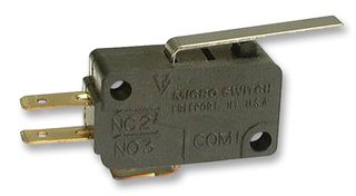 HONEYWELL V7-1C17D8-022 Microswitch, Miniature, Roller Lever, SPDT, Quick Connect, Solder, 15 A, 250 V