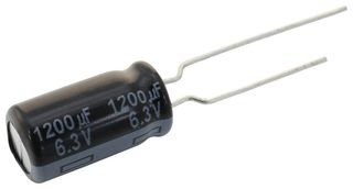 PANASONIC EEUFR1E391LB Electrolytic Capacitor, 390 µF, 25 V, ± 20%, Radial Leaded, 8000 hours @ 105°C, Polar