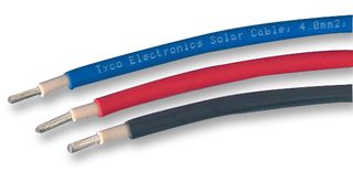 AMP - TE CONNECTIVITY 956298-4 Wire, Solar, Polyolefin, Black, 12 AWG, 1640 ft