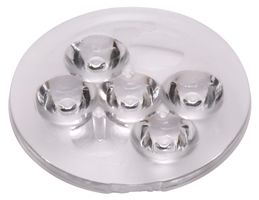 LEDIL C11612_ANNA-50-5-S-XP LED Lens, 5 LED Optic, Spot, Transparent, 49.9 mm, Round, PMMA (Polymethylmethacrylate)