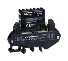 SENSATA/CRYDOM SPF240D25 Solid State Relay, SPF Series, SIP, SPST-NO, 25 A, 280 VAC, PCB, Through Hole, Zero Crossing