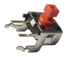 ARATAS B3F3155 Tactile Switch, B3D Series, Side Actuated, Through Hole, Plunger for Cap, 260 gf, 50mA at 24VDC