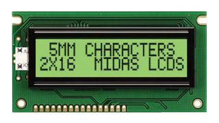 MIDAS DISPLAYS MC21605AB6W-GPTLY-V2