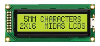 MIDAS DISPLAYS MC21605B6WK-SPTLY-V2