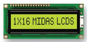 MIDAS DISPLAYS MC11606A6W-SPTLY-V2