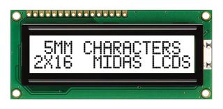 MIDAS DISPLAYS MC21605C6W-FPTLW-V2