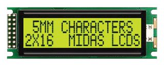 MIDAS DISPLAYS MC21605DA6W-SPTLY-V2
