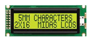 MIDAS DISPLAYS MC21605J6W-SPTLY-V2