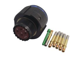 AMPHENOL LTD TV06ZN-13-04SN Circular Connector, TV Series, MIL-DTL-38999 Series III, Straight Plug, 4 Contacts, Crimp Socket