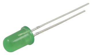 WURTH ELEKTRONIK 151051VS04000 LED, Green, Through Hole, T-1 3/4 (5mm), 30 mA, 2.1 V, 572 nm