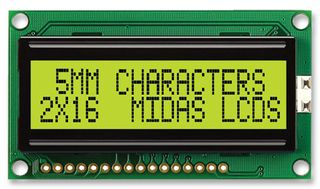 MIDAS DISPLAYS MC21605H6WK-SPTLY-V2