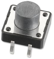 WURTH ELEKTRONIK 430476085716 Tactile Switch, WS-TATV Series, Top Actuated, Through Hole, Round Button, 160 gf, 50mA at 12VDC