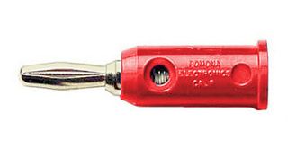 POMONA 3690-0 Banana Test Connector, Plug, Cable Mount, 5 A, 2.5 kV, Gold Plated Contacts, Black