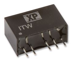 XP POWER ITW2412S Isolated Through Hole DC/DC Converter, Regulated, ITE, SIP, 2:1, 1 W, 2 Output, 12 V