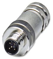 PHOENIX CONTACT 1694266 Sensor Connector, M12, Male, 5 Positions, Screw Pin, Straight Cable Mount