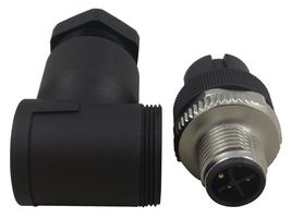 PHOENIX CONTACT 1408985 Sensor Connector, M12, Male, 4 Positions, Screw Pin, Right Angle Cable Mount
