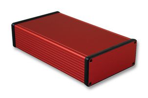 HAMMOND 1455Q2201RD. Metal Enclosure, 1455 Series, Extruded With Metal End Panels, Small, Extruded Aluminium, 51.5 mm