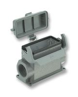 HARTING 19 30 016 0297 Heavy Duty Connector, Dual Side Entry M32, Plastic Cover, Base, Panel Mount, Aluminium Body