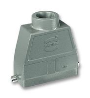 HARTING 09 30 010 0442 Heavy Duty Connector, PG21 Top Entry, 4 Pegs, High Profile, Hood, Top Entry, Aluminium Body