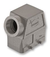 HARTING 09 30 010 0522 Heavy Duty Connector, PG21 Side Entry, 4 Pegs, High Profile, Hood, Side Entry, Aluminium Body