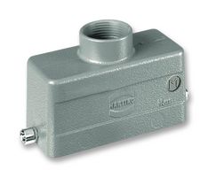 HARTING 19 30 010 1440 Heavy Duty Connector, M20 Top Entry, 2 Pegs, Low Profile, Hood, Top Entry, Aluminium Body, 1 Lever