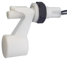 SENSATA / CYNERGY3 RSF14Y100RF Float Switch, RSF10 Series, Horizontal, High Level, SPST, Polypropylene, 25 VA, 1 m Cable