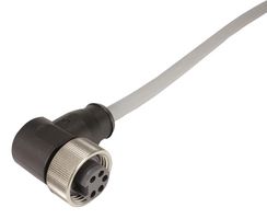 HARTING 21 34 989 9597 006 Sensor Cable, 90° 7/8" Plug, 90° 7/8" Receptacle, 4P+PE Positions, 600 mm, 23.6 "