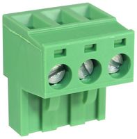 CAMDENBOSS CTB9202/3 Pluggable Terminal Block, 5 mm, 3 Ways, 24 AWG, 12 AWG, 3.3 mm², Screw