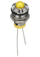 APEM Q8P6CXXY02E LED Panel Mount Indicator, Yellow, 2 VDC, 8 mm, 20 mA, 50 mcd, IP67