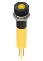 APEM Q8F1BXXHY110E LED Panel Mount Indicator, Yellow, 110 VAC, 8 mm, 20 mA, 250 mcd, IP67